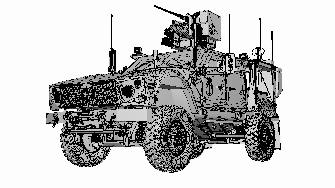 oshkosh matv mrap Low-poly 3D model_13
