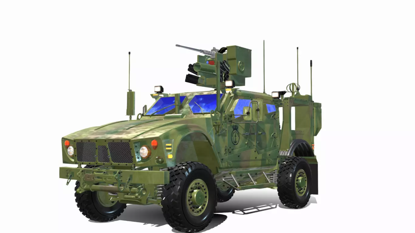 oshkosh matv mrap Low-poly 3D model_0