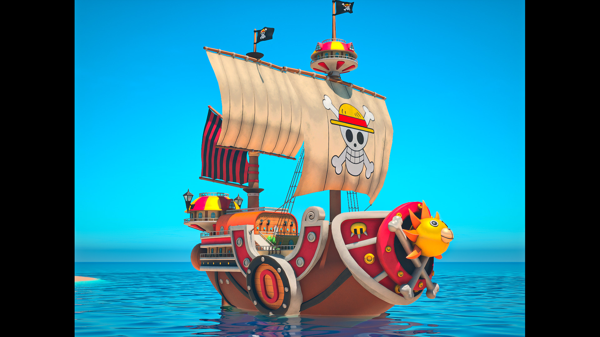 Thousand Sunny - One Piece Low-poly 3D model_2