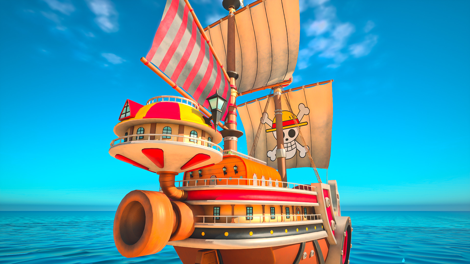 Thousand Sunny - One Piece Low-poly 3D model_7