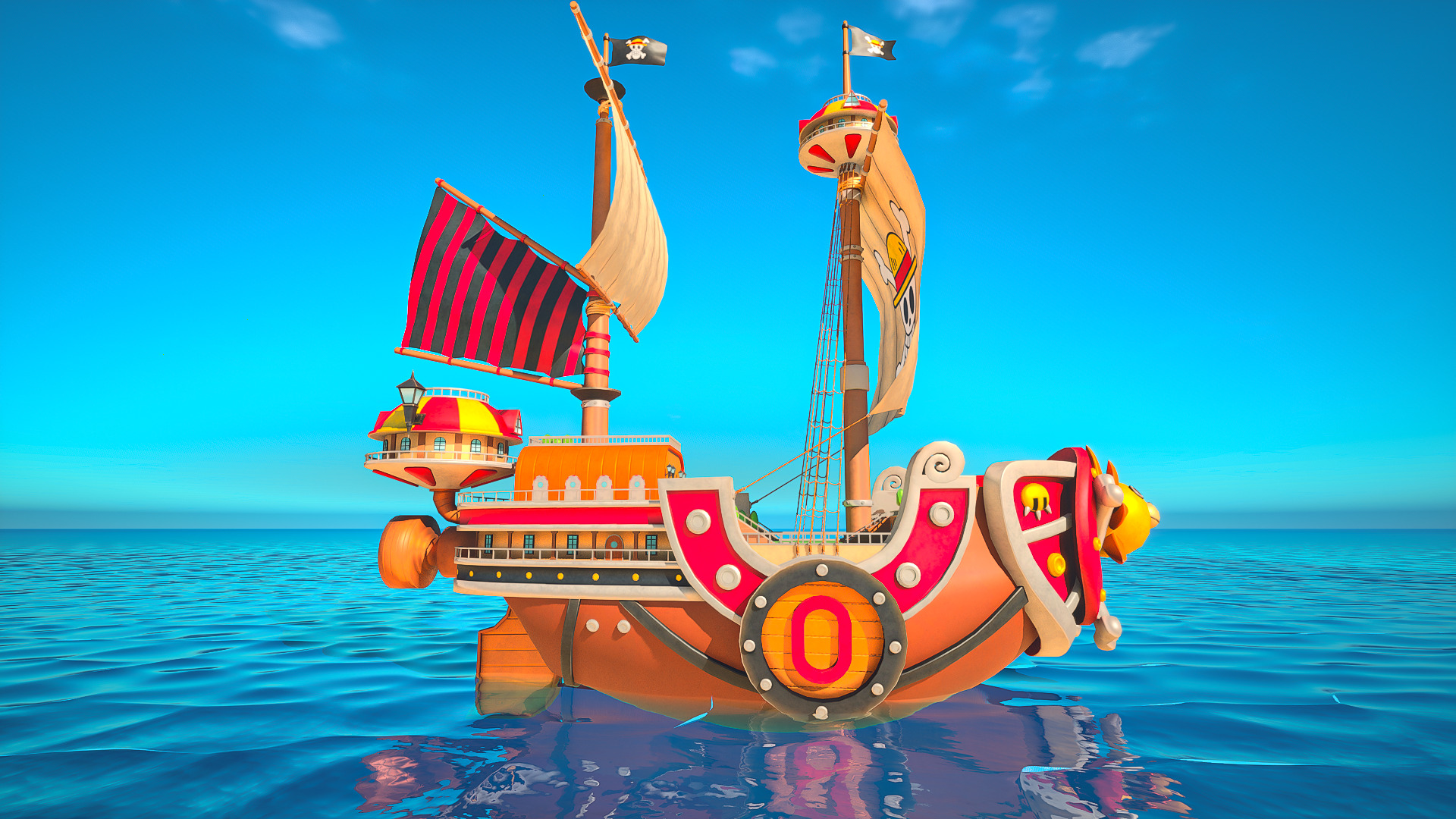 Thousand Sunny - One Piece Low-poly 3D model_8