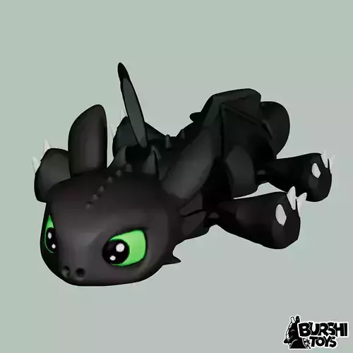 TOOTHLESS FLEXI ARTICULATED - 3mf included - Multicolor 3D print model
