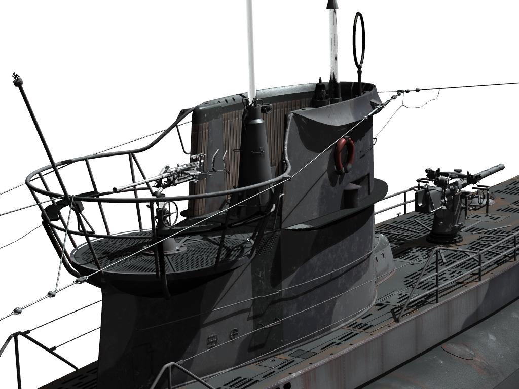 Type VIIc U-Boat 3D model_1
