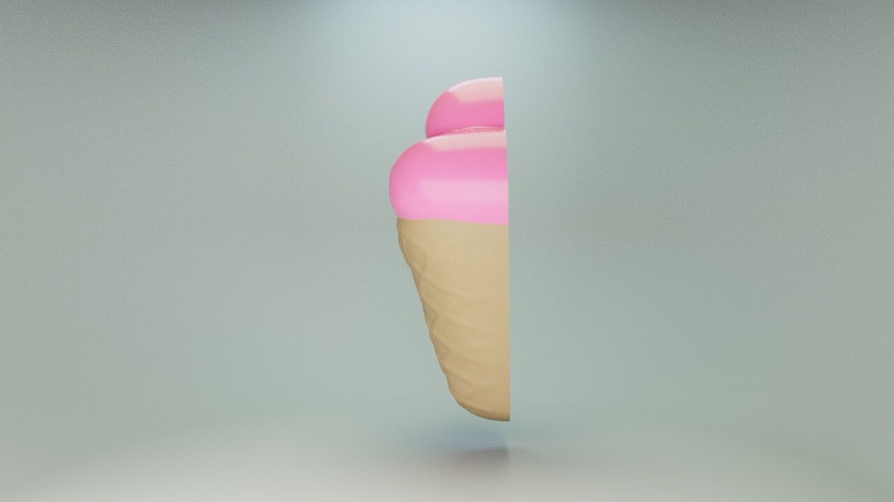 Gummy ice cream 3D print model_1
