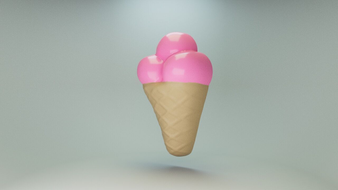 Gummy ice cream 3D print model_2