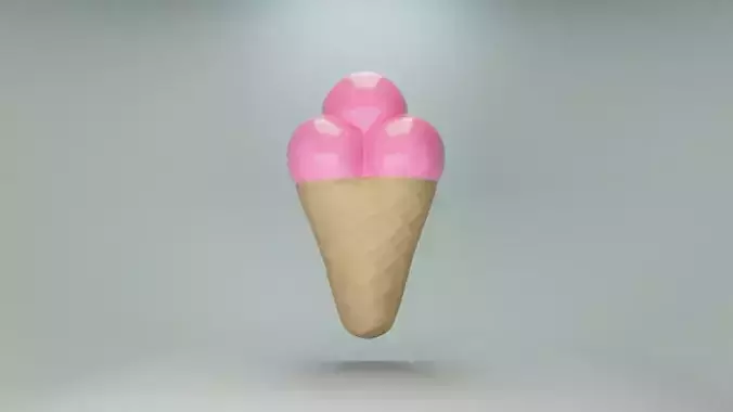 Gummy ice cream 3D print model