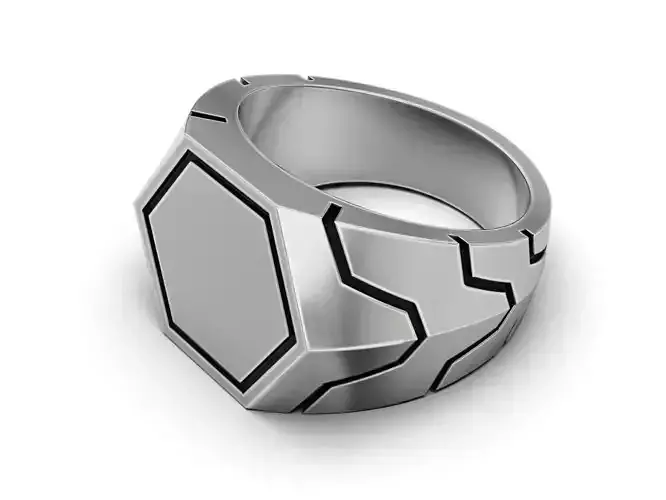 Hexagonal blank ring  3D print model