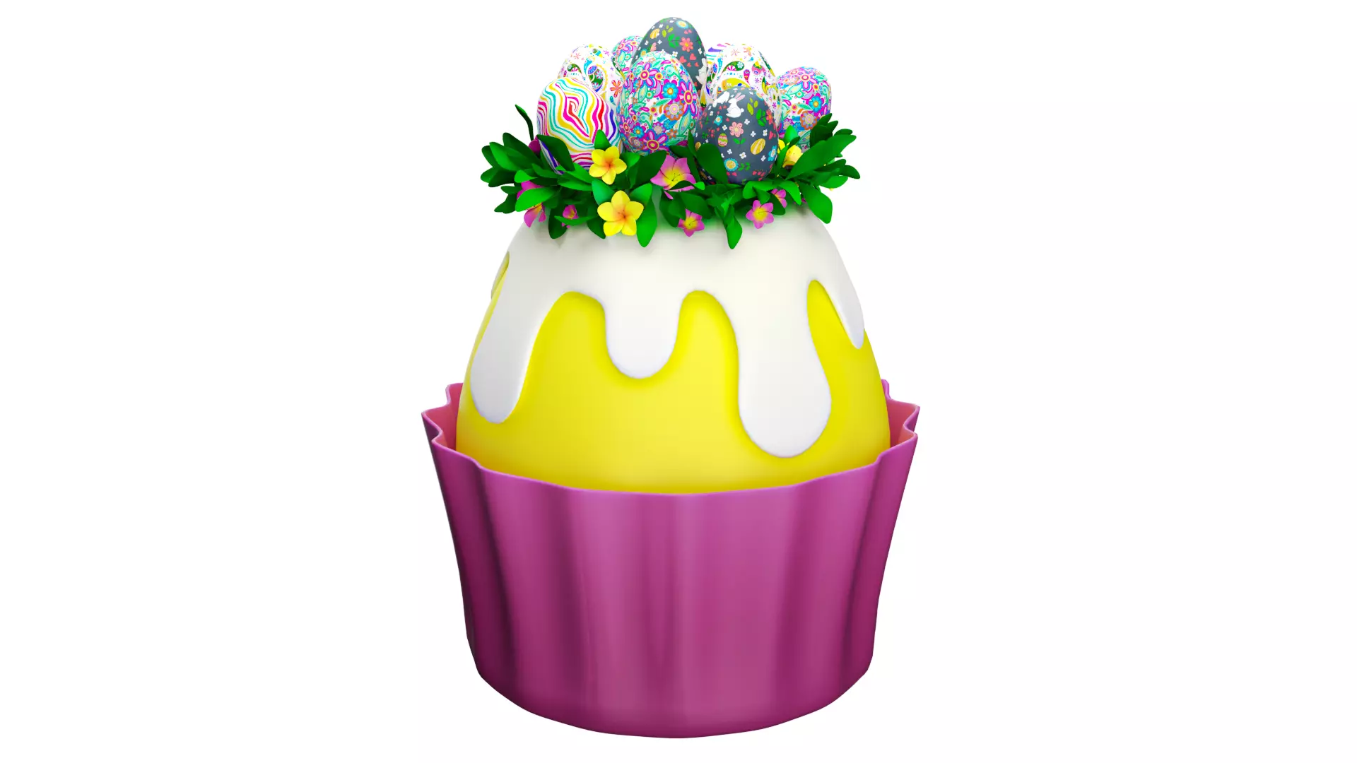 Easter Eggs Holiday Decoration 3D model_0