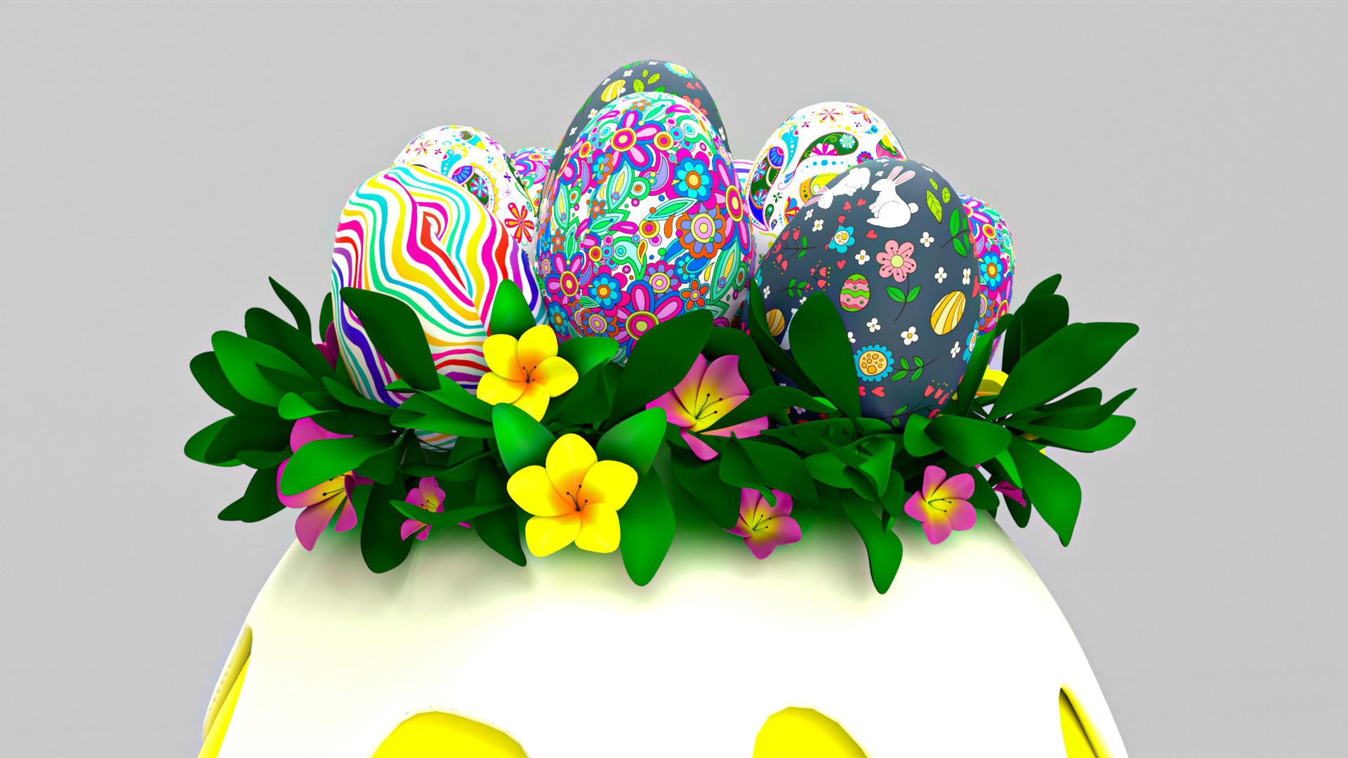 Easter Eggs Holiday Decoration 3D model_4