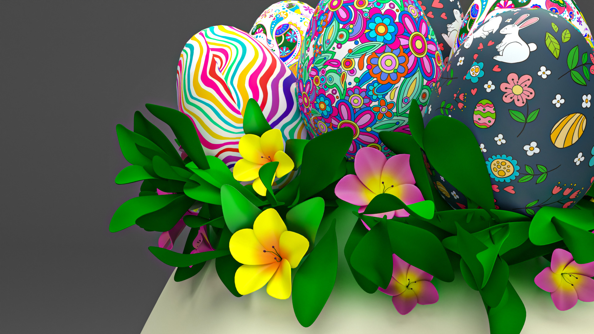 Easter Eggs Holiday Decoration 3D model_2