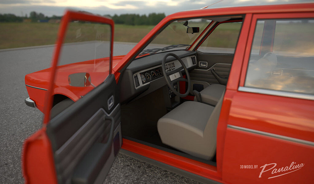 Renault 20 TS - 1978 - 3D model Low-poly 3D model_11