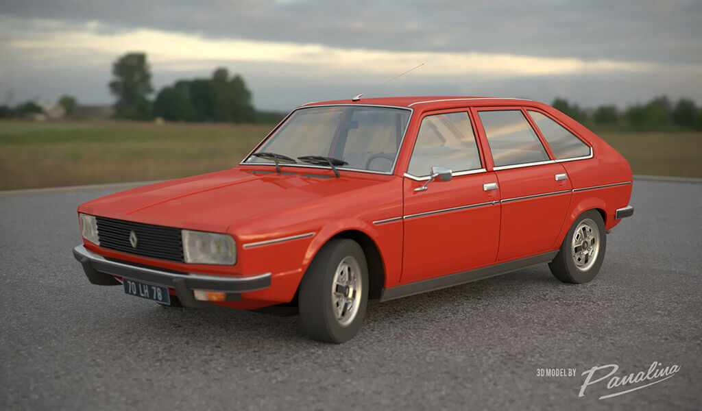 Renault 20 TS - 1978 - 3D model Low-poly 3D model_5