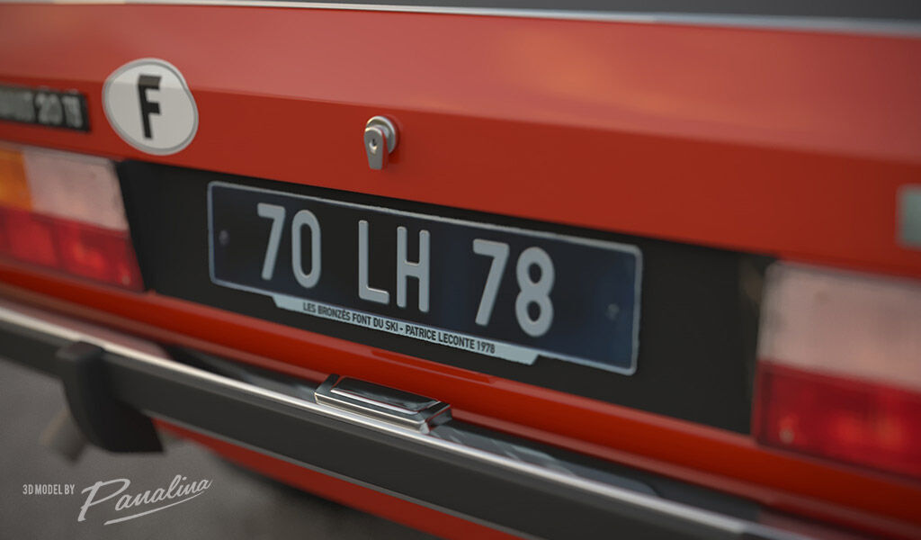 Renault 20 TS - 1978 - 3D model Low-poly 3D model_10