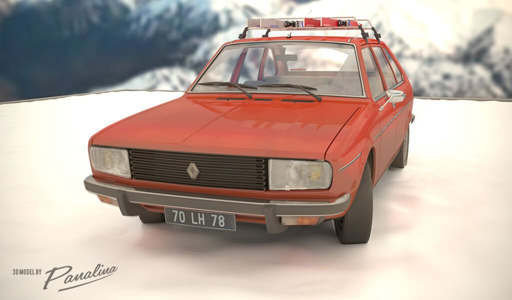 Renault 20 TS - 1978 - 3D model Low-poly 3D model_1