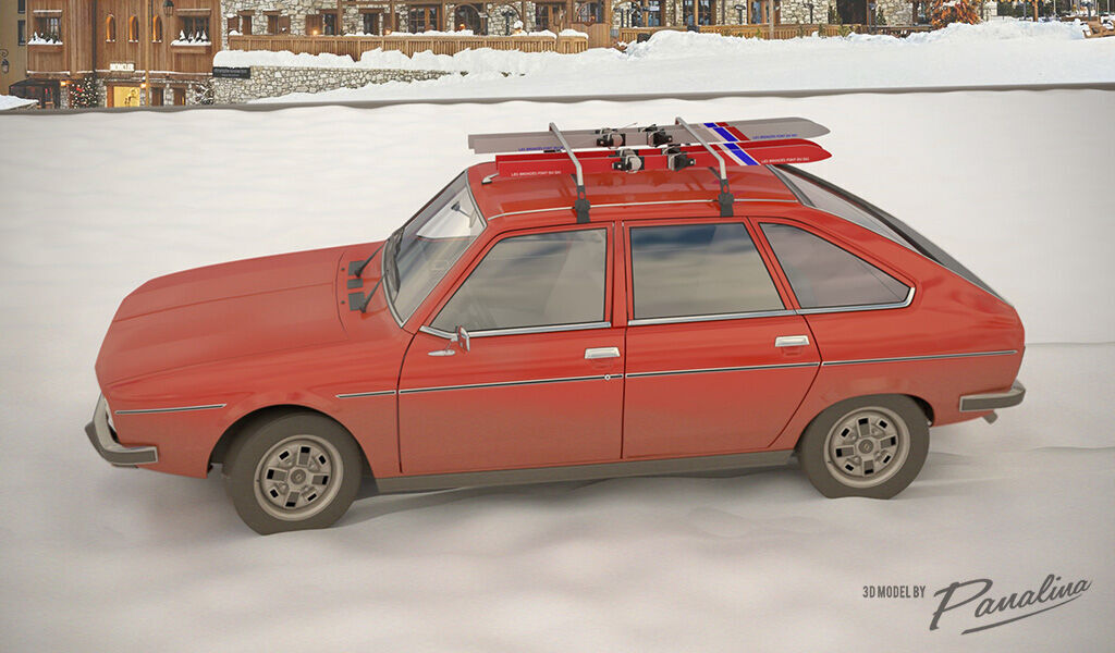 Renault 20 TS - 1978 - 3D model Low-poly 3D model_2