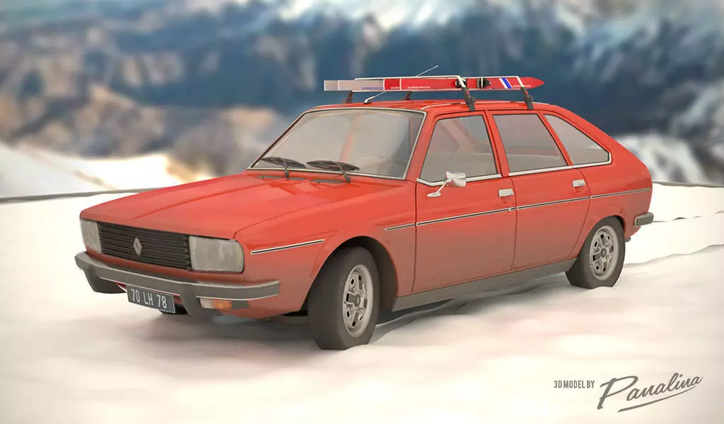 Renault 20 TS - 1978 - 3D model Low-poly 3D model_0