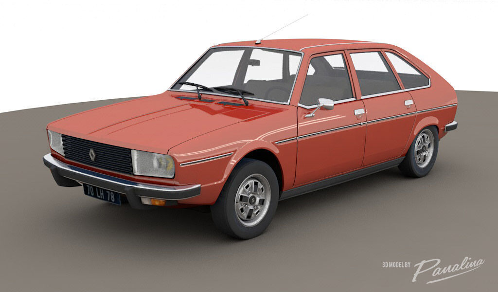 Renault 20 TS - 1978 - 3D model Low-poly 3D model_12