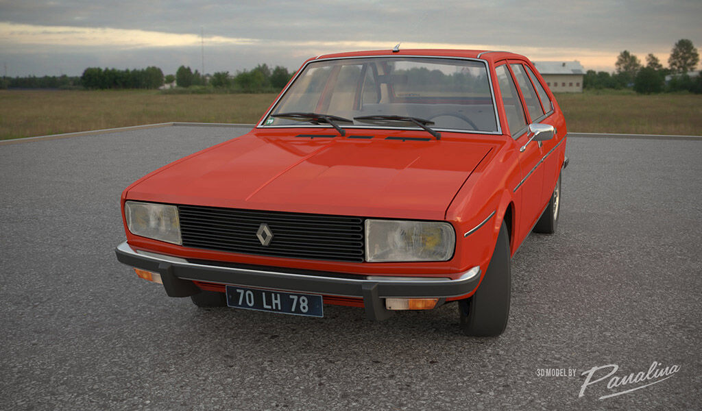 Renault 20 TS - 1978 - 3D model Low-poly 3D model_6