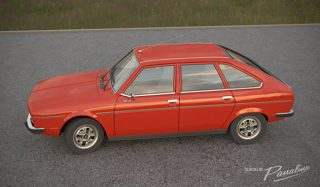 Renault 20 TS - 1978 - 3D model Low-poly 3D model_7
