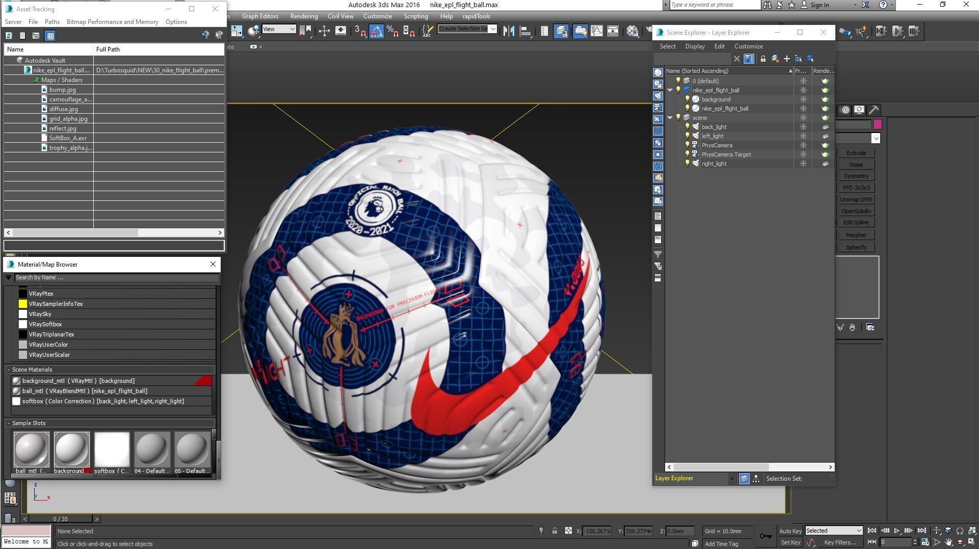 Nike EPL Flight Ball 3D model_9