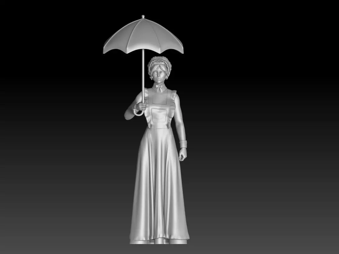 victorian maid english girl 1 3D print model