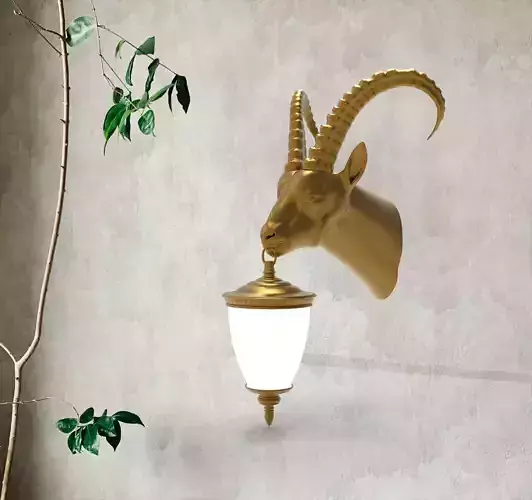 Goat Head Wall Lamp