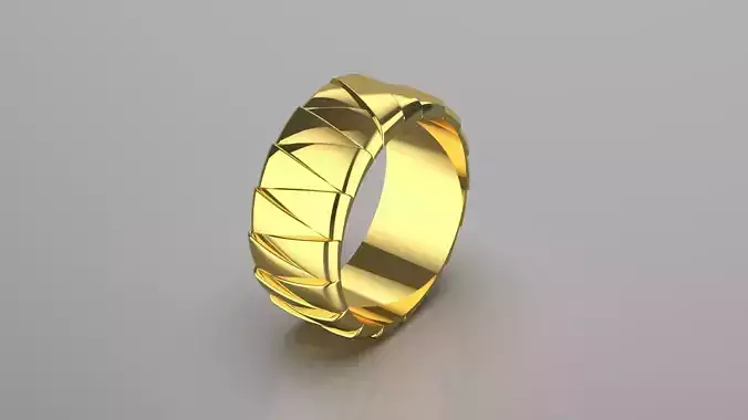 Womens gold wedding ring geometric design model gr0005