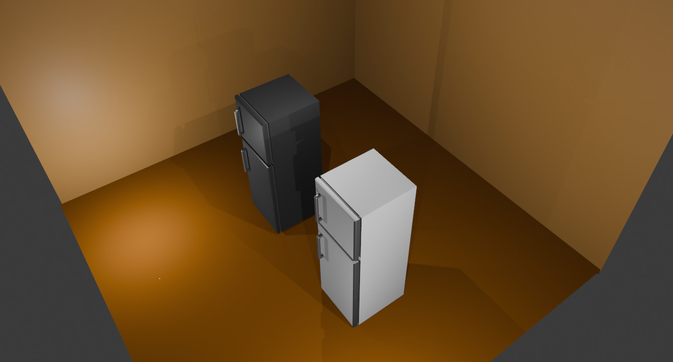 3D Refrigerators Black and White Realistic Model in FBX Format Low-poly 3D model_4