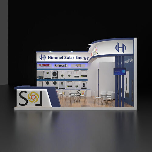 Exhibition Booth Design 20x20x12 3D model