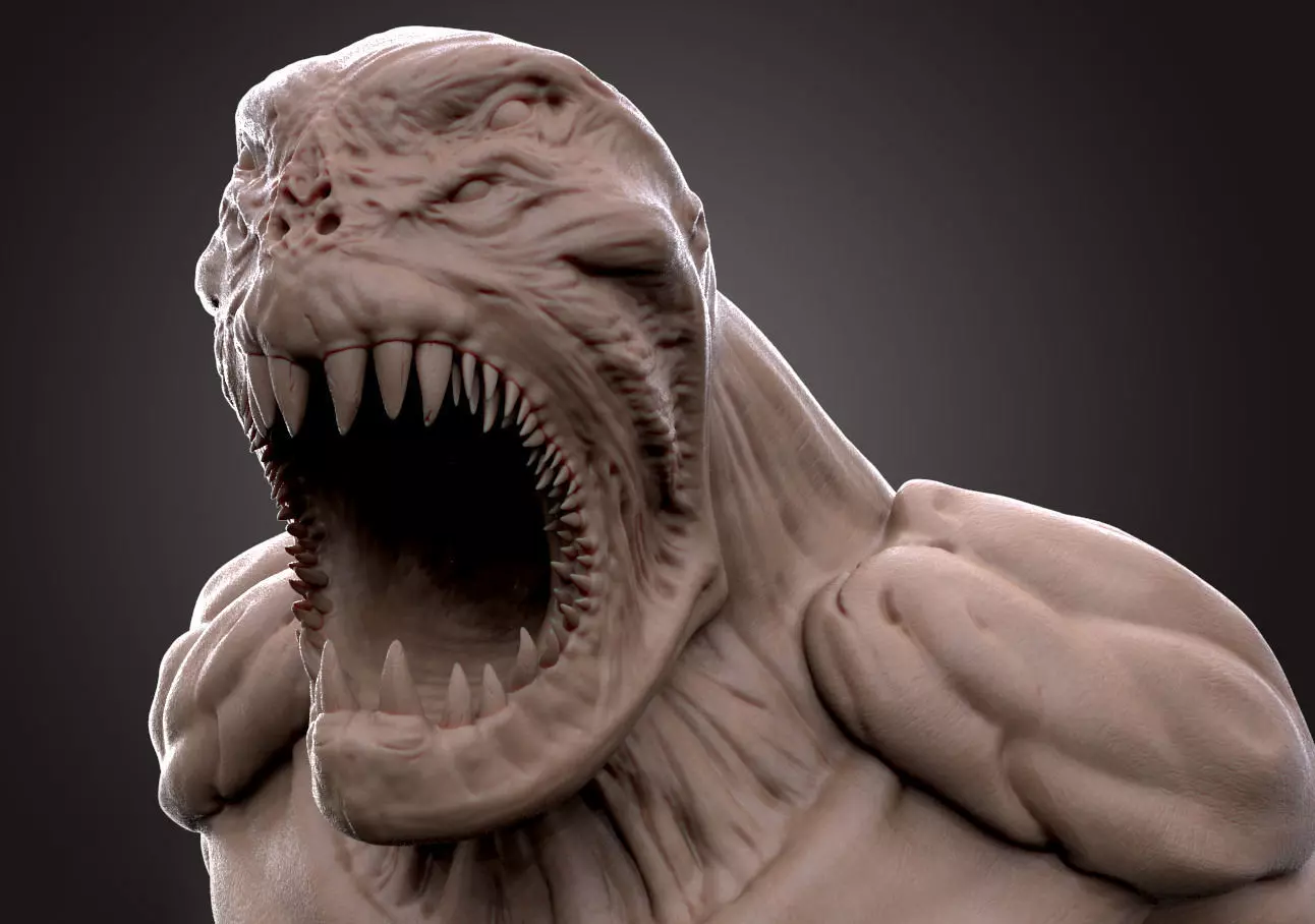Cracken monster 3D model_0