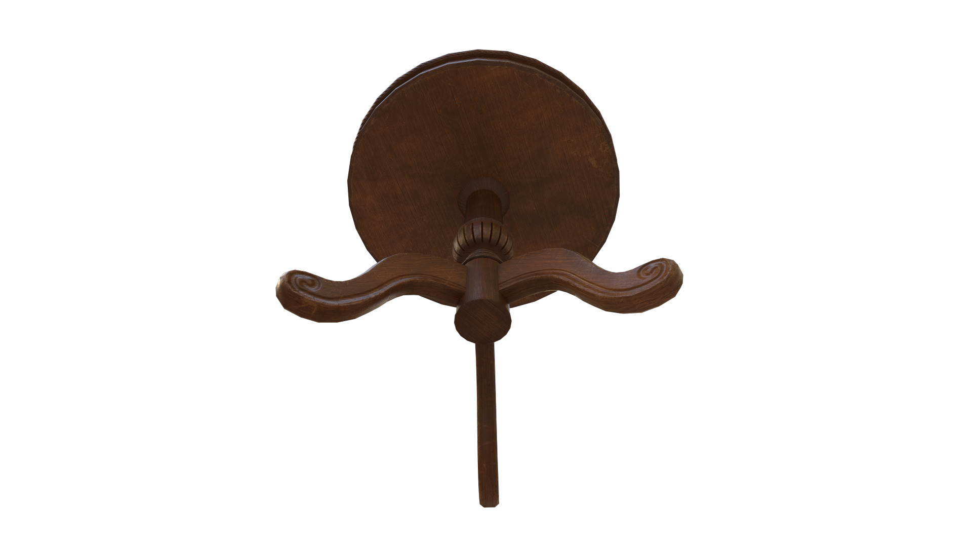 Vintage Table Low-poly 3D model_4