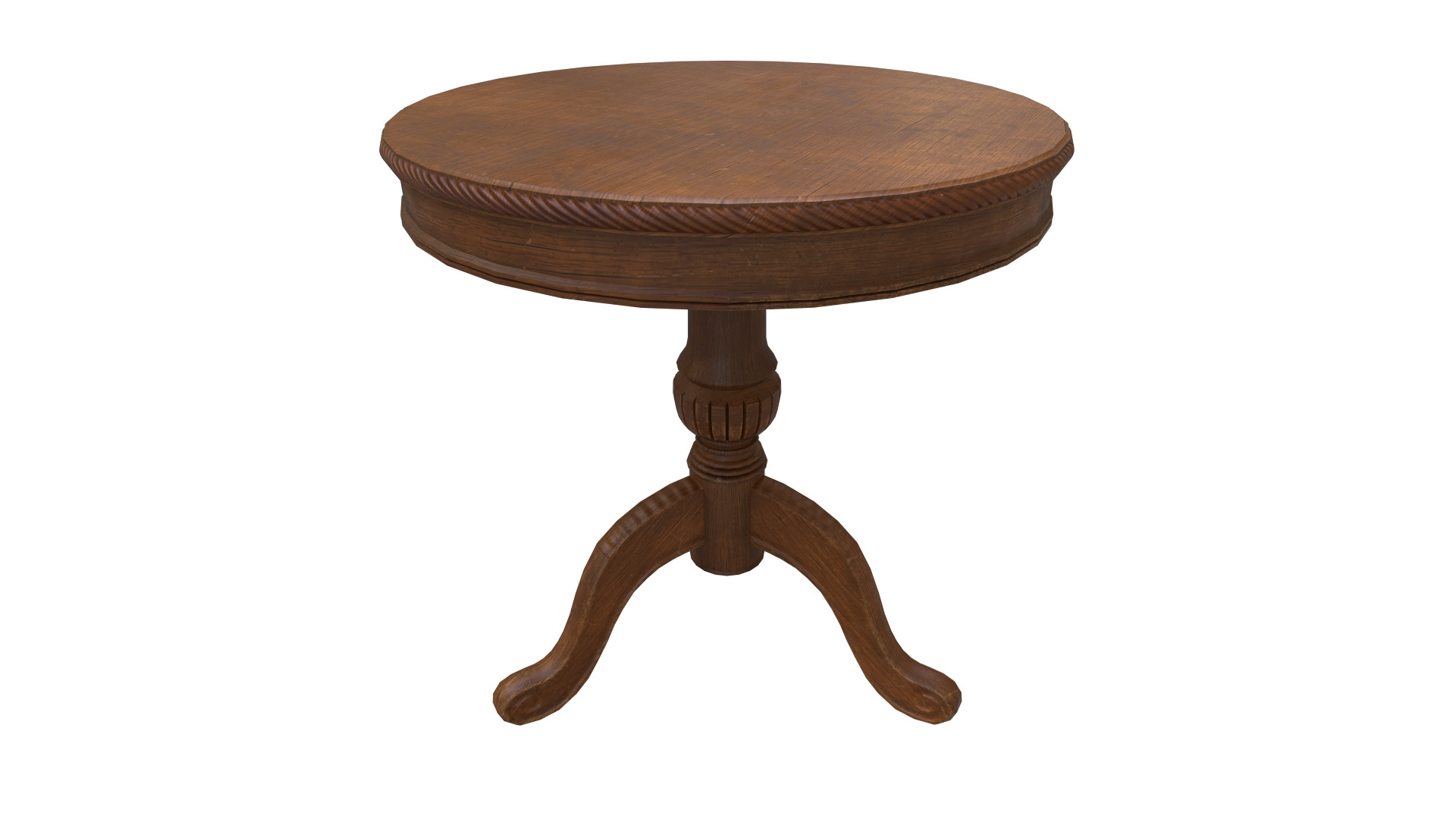 Vintage Table Low-poly 3D model_0