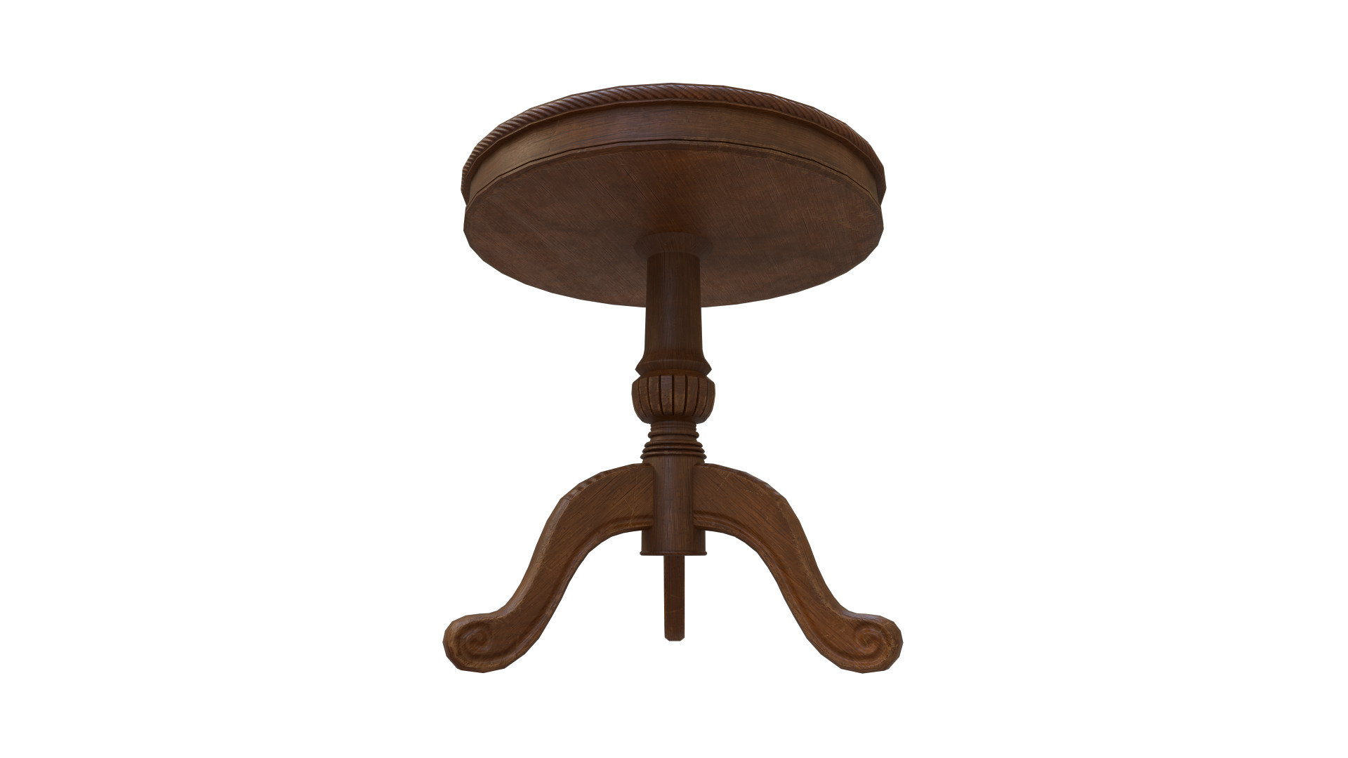 Vintage Table Low-poly 3D model_1