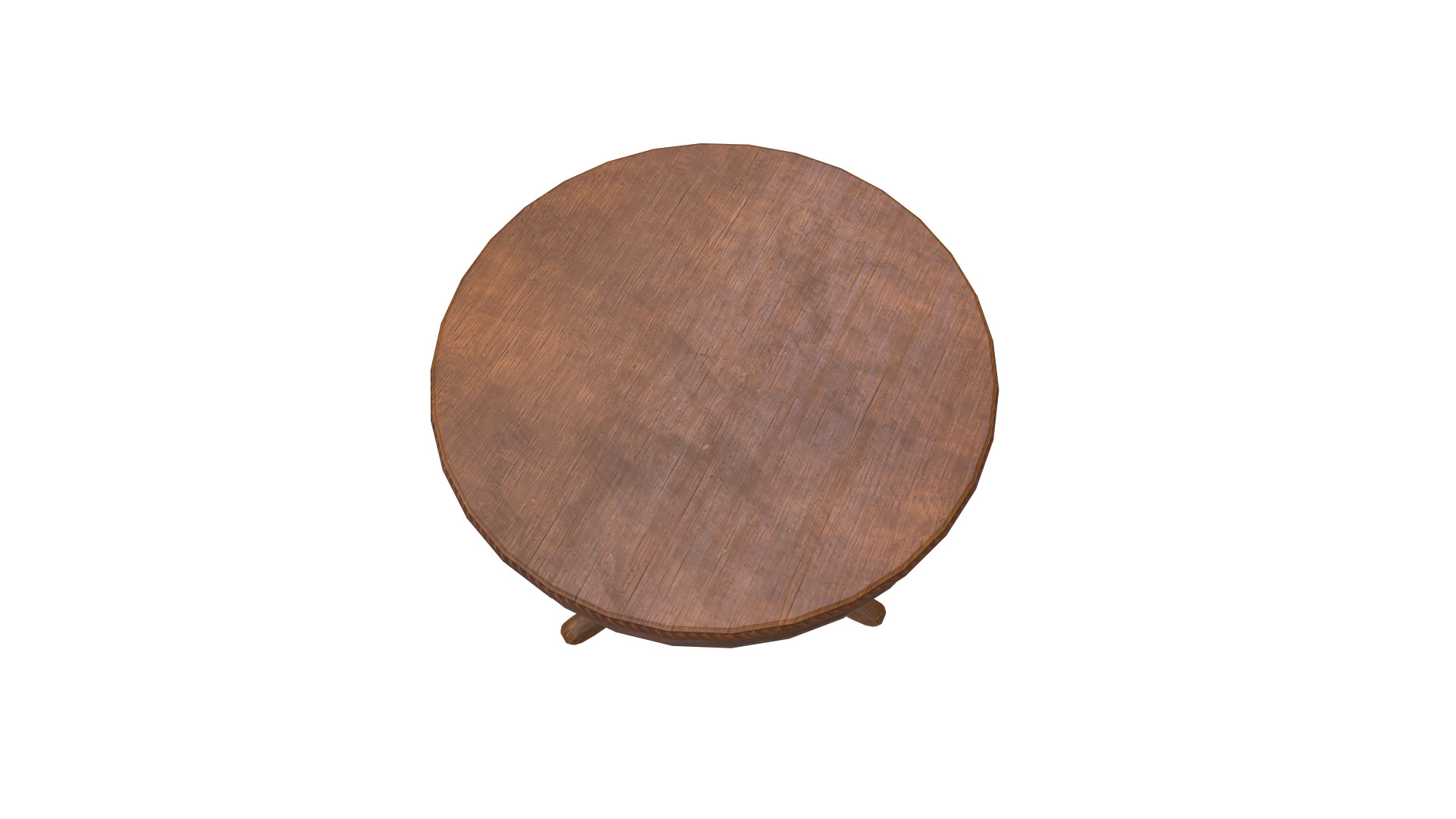 Vintage Table Low-poly 3D model_2
