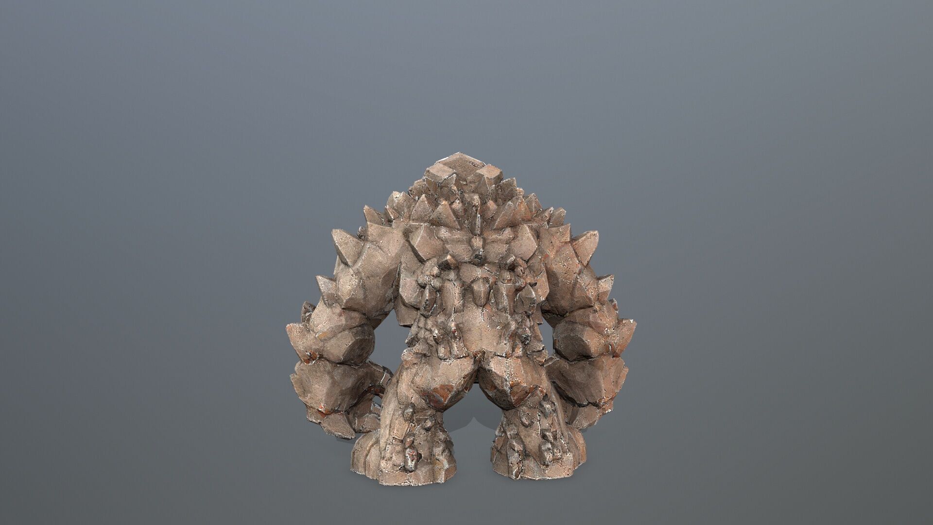 stone monster Low-poly 3D model_6