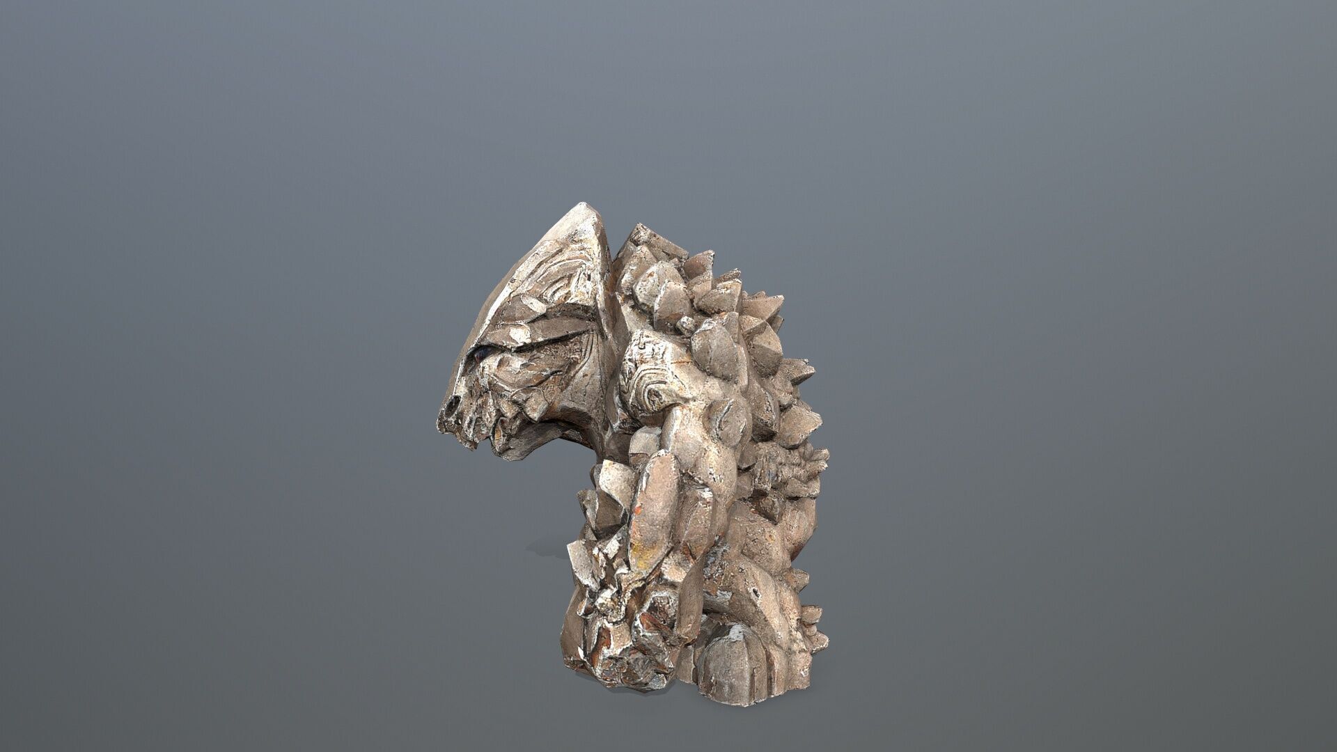 stone monster Low-poly 3D model_4