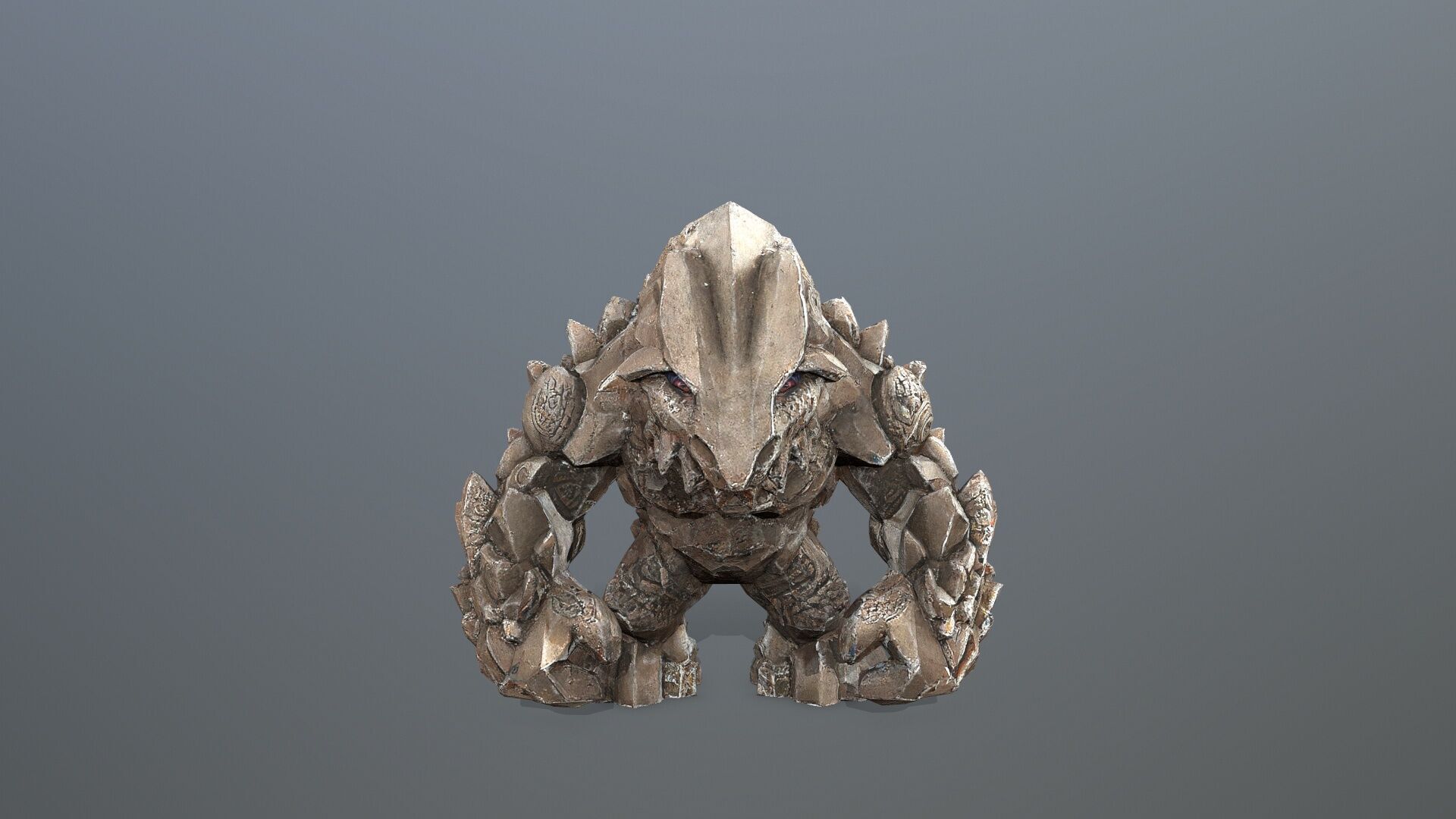 stone monster Low-poly 3D model_10