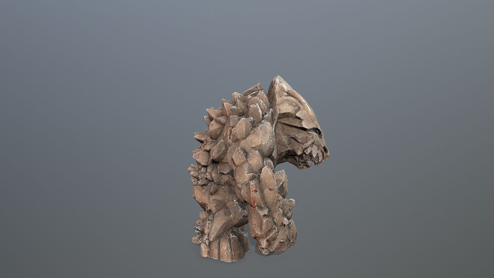 stone monster Low-poly 3D model_8
