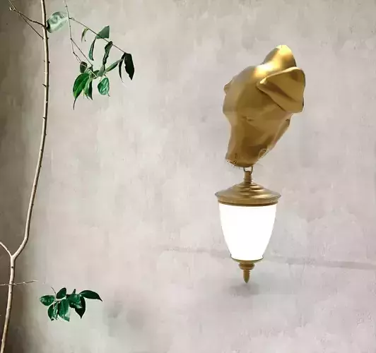Dog Head Wall Lamp