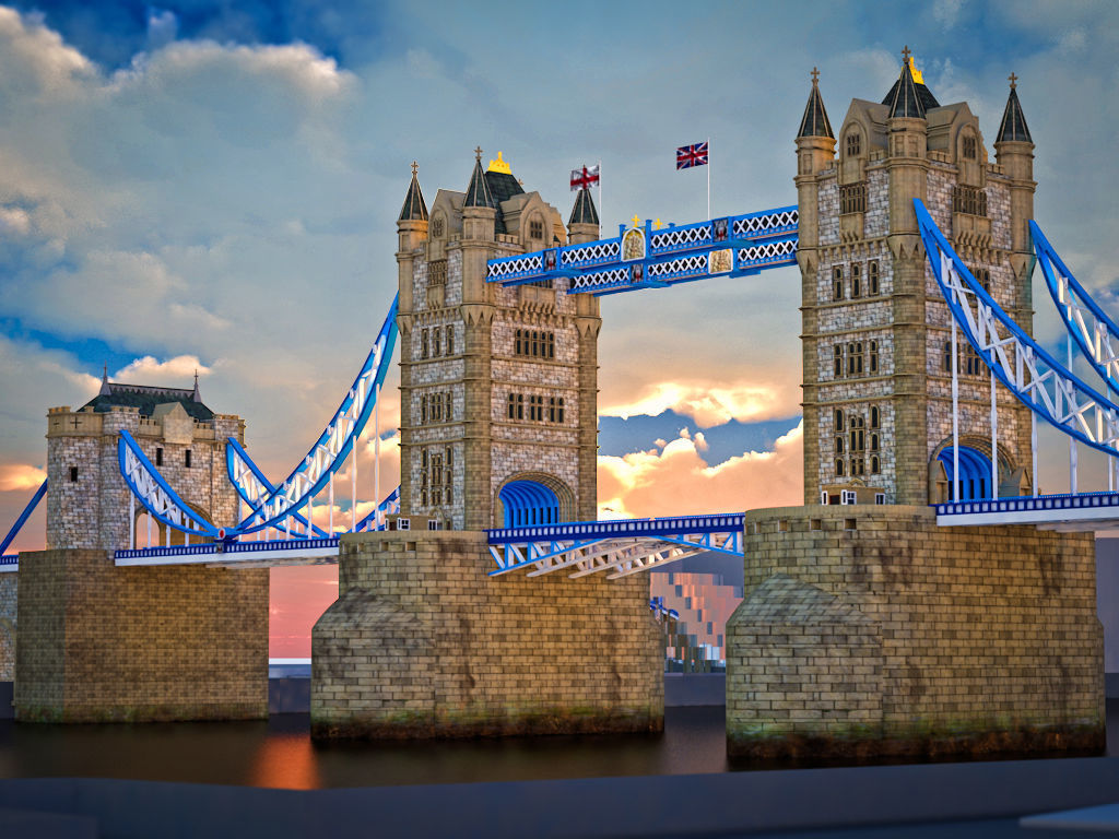 Tower Bridge  3D model_2
