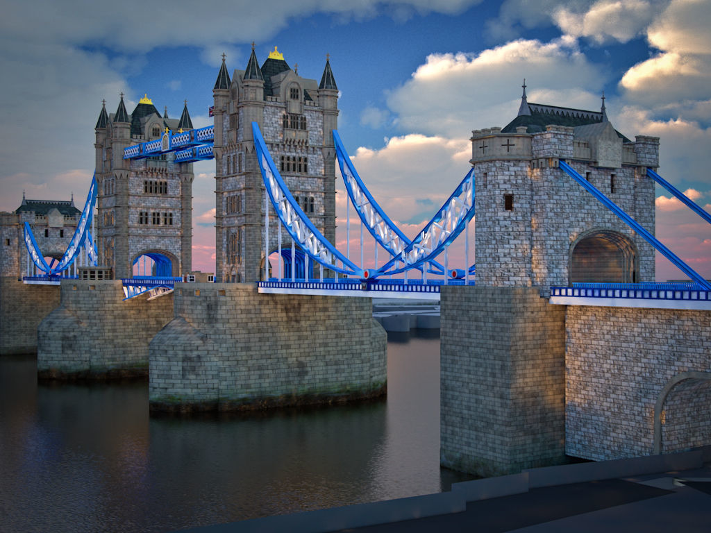Tower Bridge  3D model_6