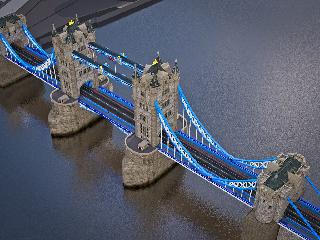Tower Bridge  3D model_7