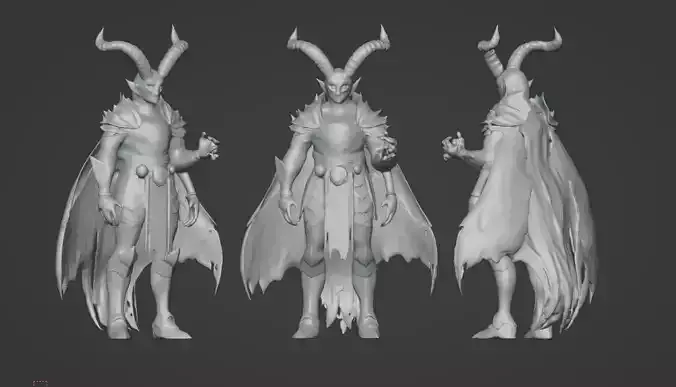Devil 3D Print Model High Detail STL Fantasy Miniature 