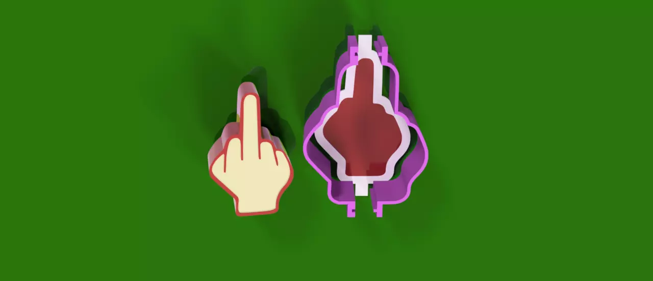 Middle Finger Candle Mold 3D print model