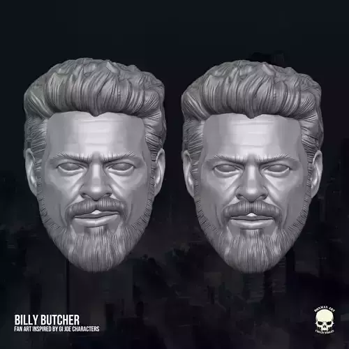 Butcher The Boys Fan Art Heads 3D printables for Action Figures