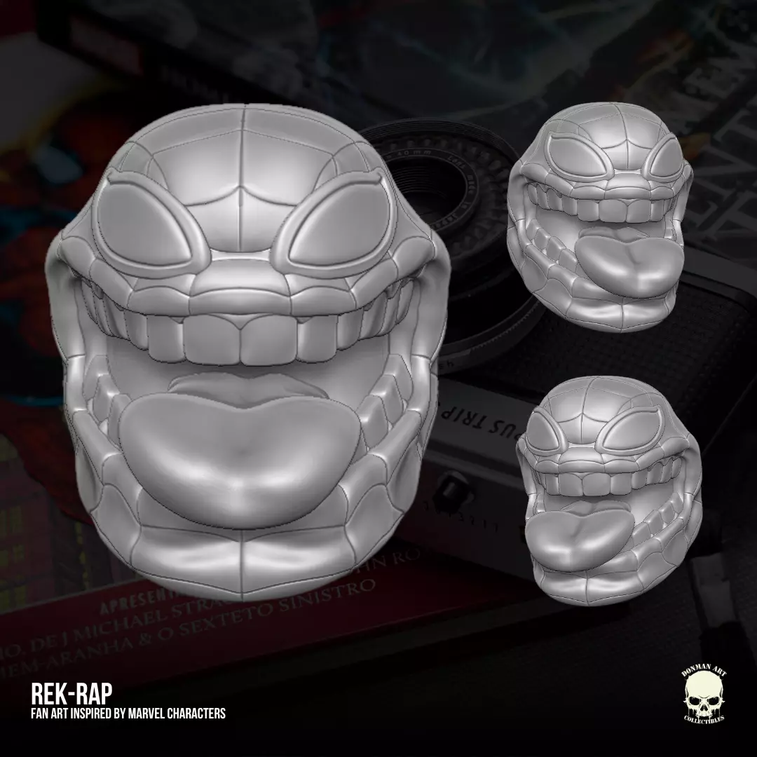 Rek Rap Marvel Fan Art heads 3D printables for action figures 3D print model_0