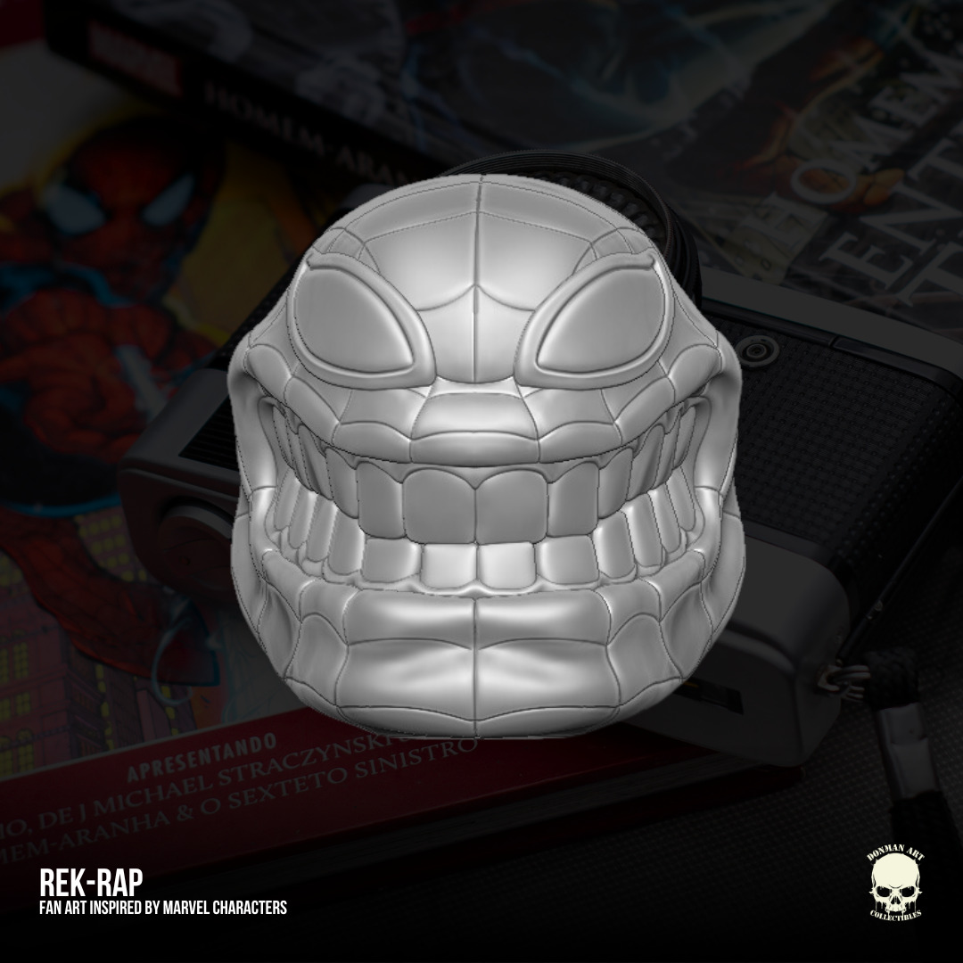 Rek Rap Marvel Fan Art heads 3D printables for action figures 3D print model_6