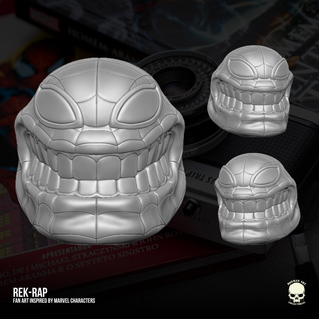 Rek Rap Marvel Fan Art heads 3D printables for action figures 3D print model_7
