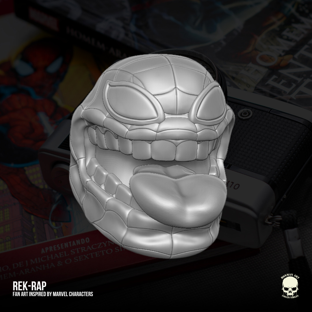 Rek Rap Marvel Fan Art heads 3D printables for action figures 3D print model_8