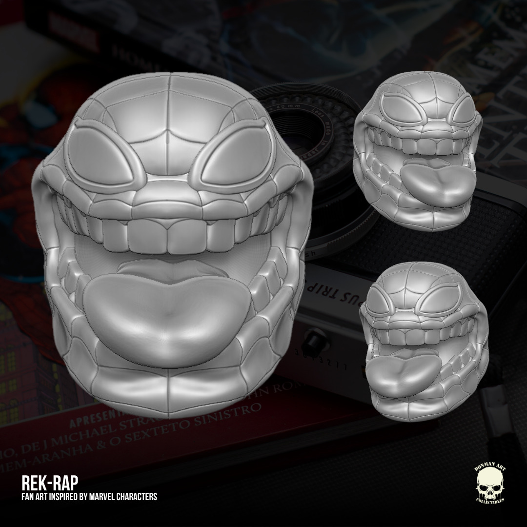 Rek Rap Marvel Fan Art heads 3D printables for action figures 3D print model_16